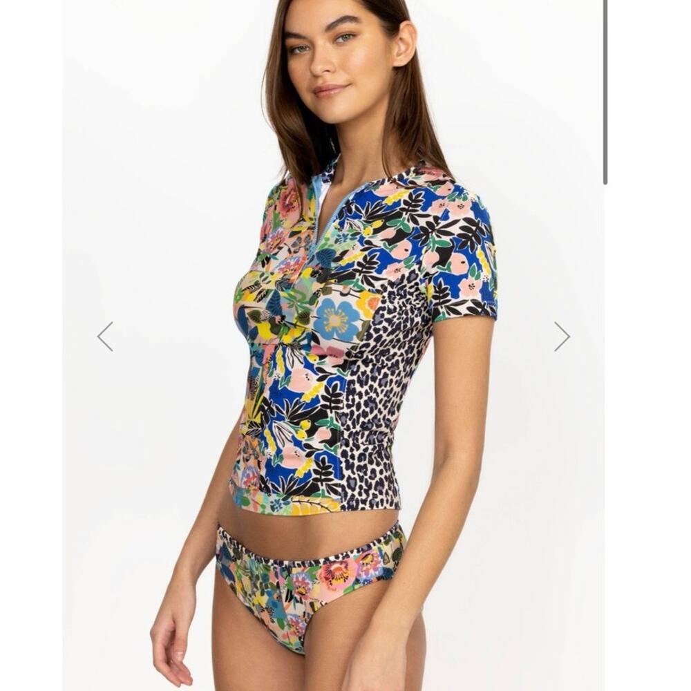 NWT Johnny Was Layla Hipster Swimsuit Bottoms Sz XL Floral Animal Print Bikini
